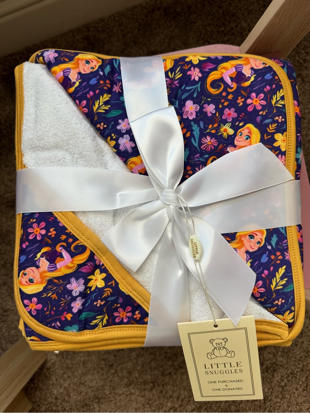 Little snuggles Rapunzel / tangled towel